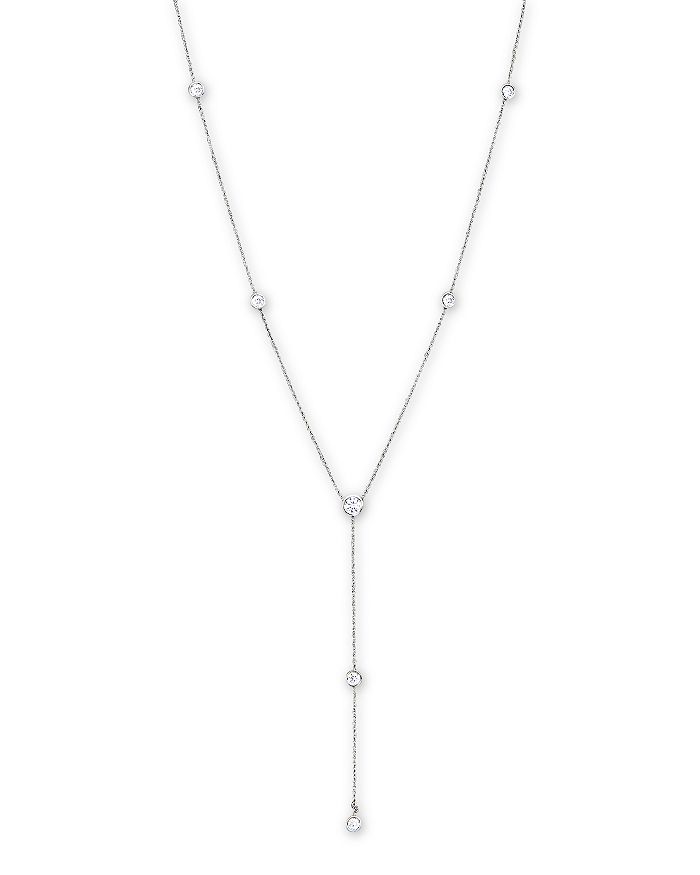 Bloomingdale's Diamond Station Lariat Necklace In 14k White Gold, 0.75 Ct. T.w. - 100% Exclusive