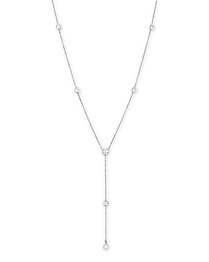 Diamond Station Lariat Necklace in 14K White Gold, 0.75 ct. t.w. - 100% Exclusive