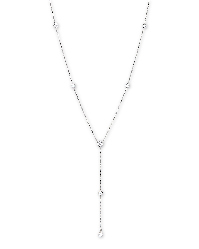 Bloomingdale's Diamond Station Lariat Necklace In 14k White Gold, 0.75 Ct. T. W. - Exclusive In White