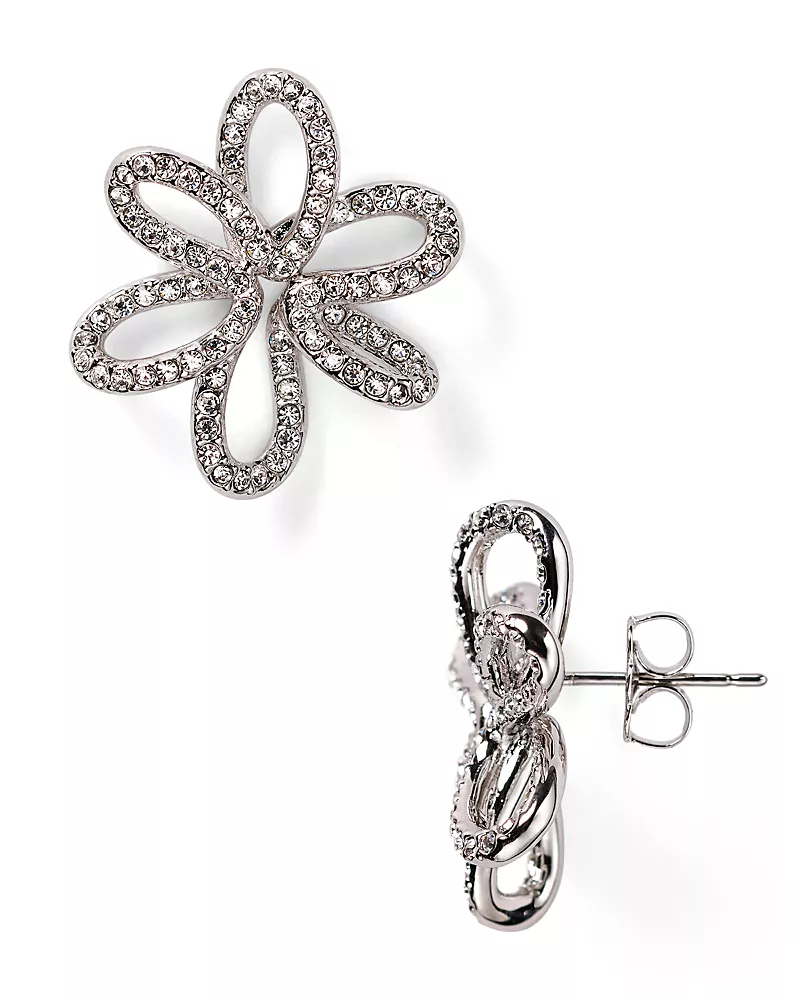 Nadri Open Flower Stud Earrings
