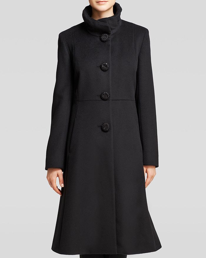 Cinzia Rocca Coat - Ruffle Collar Fit and Flare | Bloomingdale's
