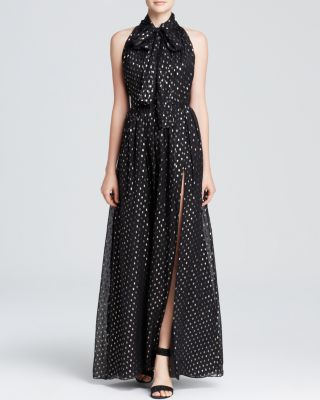 Jill Jill Stuart - Gown - Sleeveless Metallic Dot Chiffon