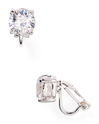 clip on diamond stud earrings