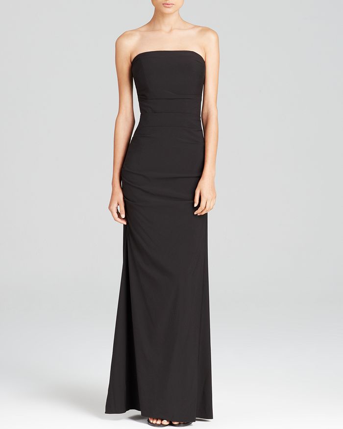 Nicole Miller New York Nicole Miller Ruched Strapless Gown | Bloomingdale's