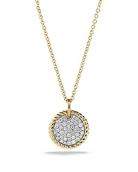 David Yurman - Cable Collectibles Pavé Charm Necklace with Diamonds in 18K Gold