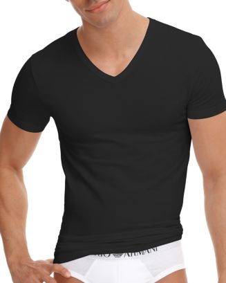 Emporio Armani Stretch Cotton V-Neck T-Shirt | Bloomingdale's