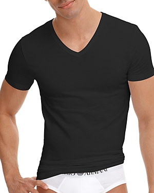 Armani Emporio Armani Stretch Cotton V-Neck T-Shirt