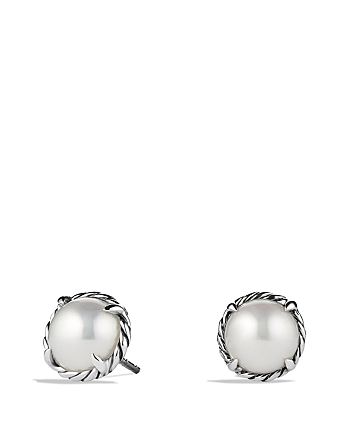 David Yurman - Ch&acirc;telaine Earrings with Cultured Freshwater Pearls