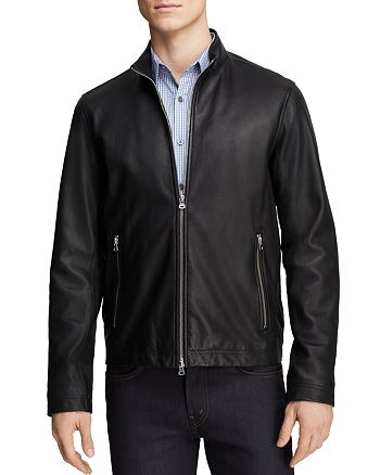 Theory Kelleher Morvek L Leather Jacket | Bloomingdale's