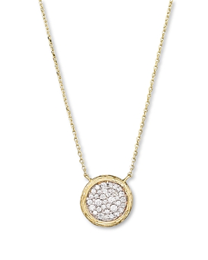 Pave Diamond Circle Pendant Necklace in 14K Yellow Gold, 0.35 ct. t.w. - 100% Exclusive