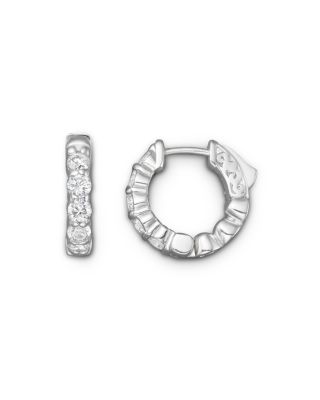 Bloomingdale's Fine Collection - Diamond Hoop Earrings in 14K White Gold, 1.0 ct. t.w.&nbsp;- Exclusive