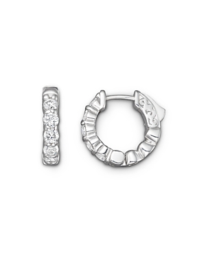Diamond Hoop Earrings in 14K White Gold, 1.0 ct. t.w. - 100% Exclusive
