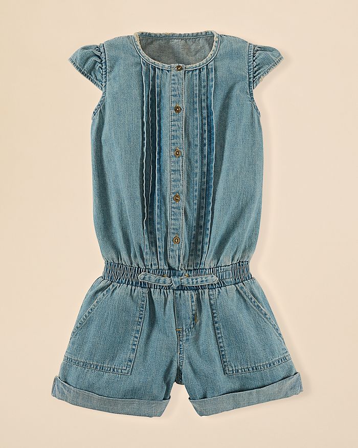 Ralph Lauren Girls' Denim Shortall - Sizes 2-6X | Bloomingdale's