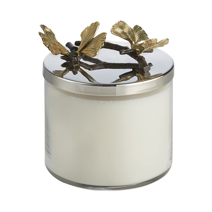 Shop Michael Aram Butterfly Ginkgo Candle In Silver/gold