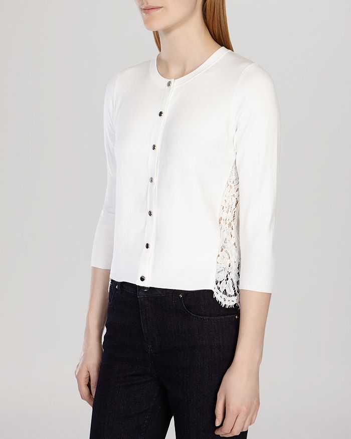 White lace back discount cardigan