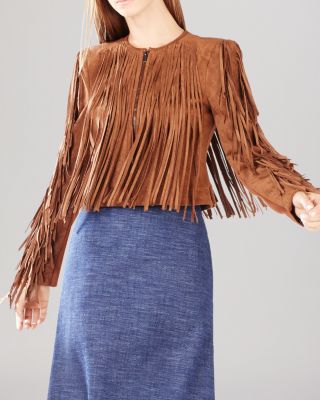 BCBGMAXAZRIA - Jonah Tiered Fringe Jacket
