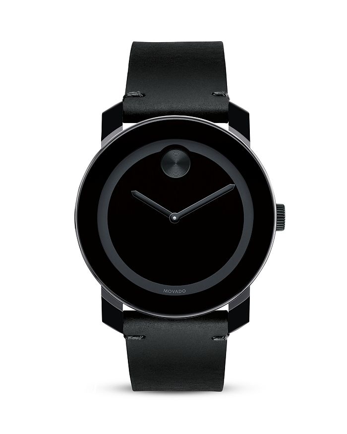 Movado Bold Large Black Tr90 And Stainless Steel Watch, 42mm