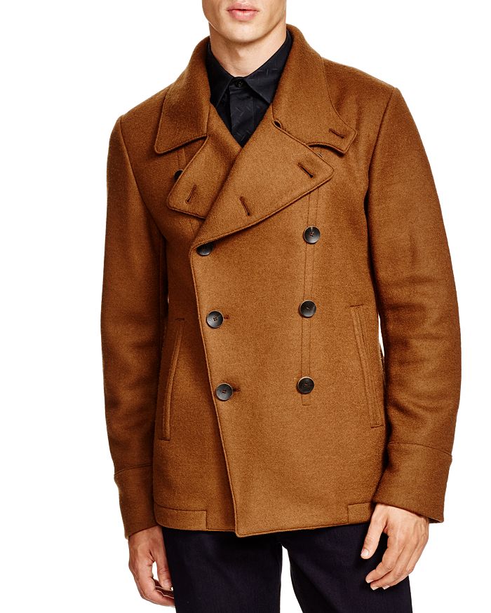 Emporio Armani Double Breasted Coat Bloomingdale s