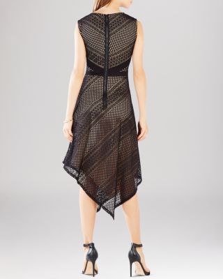 BCBGMAXAZRIA Tracie Asymmetric Lace Dress