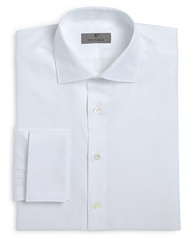 Canali - Herringbone French Cuff Classic Fit Dress Shirt