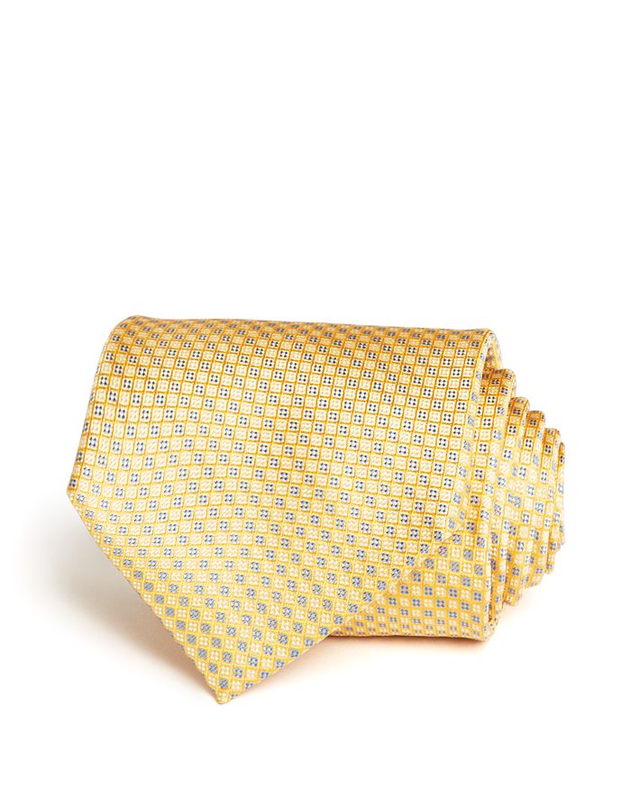 The Men's Store At Bloomingdale's Micro Grid Classic Tie - 100% Exclusive In Yellow