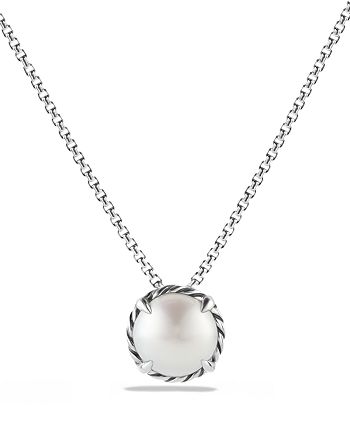 David Yurman - Ch&acirc;telaine&reg; Pendant Necklace with Cultured Freshwater Pearl