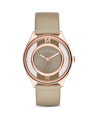 Marc Jacobs Tether Transparent Silver Dial Silver Steel Strap Watch for Women - MBM3416