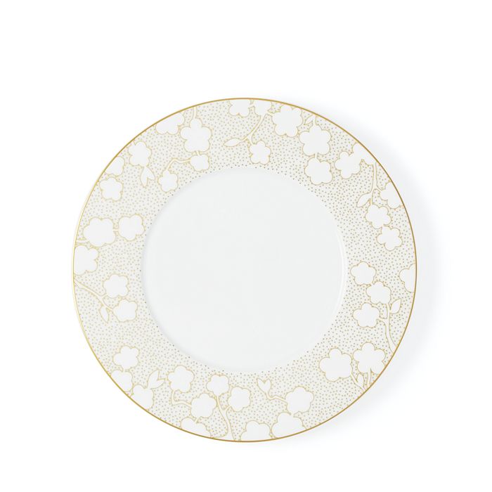 Bernardaud Reve Salad Plate In Gold/white