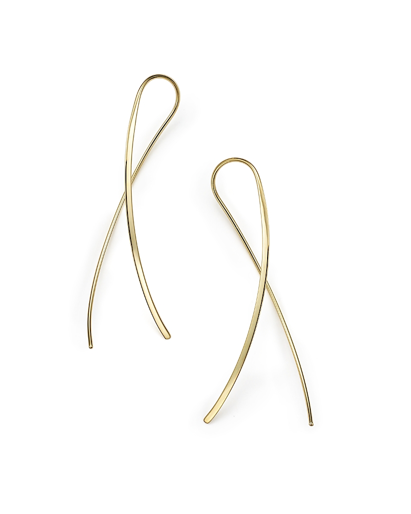 Bloomingdale's 14k Yellow Gold Crossover Drop Earrings - Exclusive In Gold