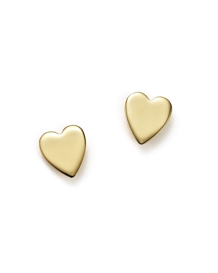 Bloomingdale's 14k Yellow Gold Medium Heart Stud Earrings - 100% Exclusive