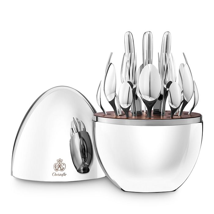 24-Piece Silverware Set with Steak Knives and Organizer Tray