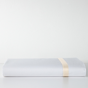 Matouk 600 Thread Count Lowell Flat Sheet, Full-queen In Ivory