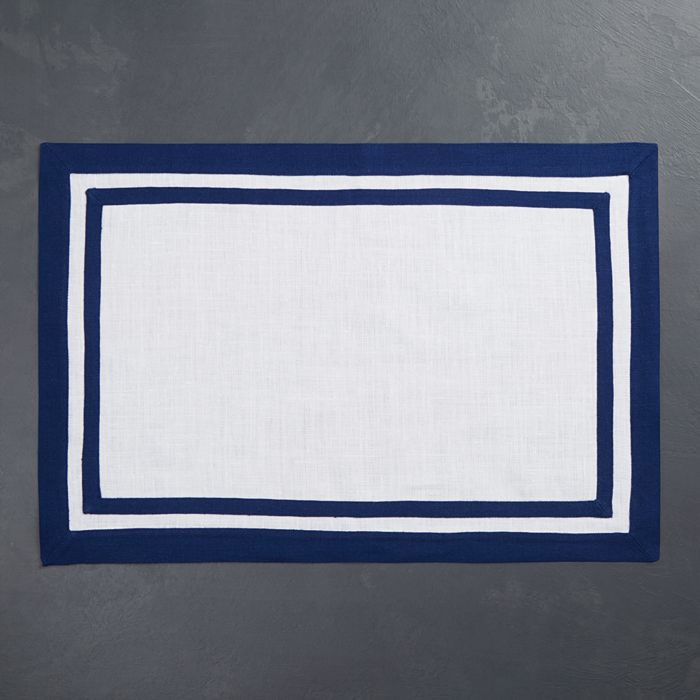Matouk Rectangle Placemats, Set Of 4 In Sapphire