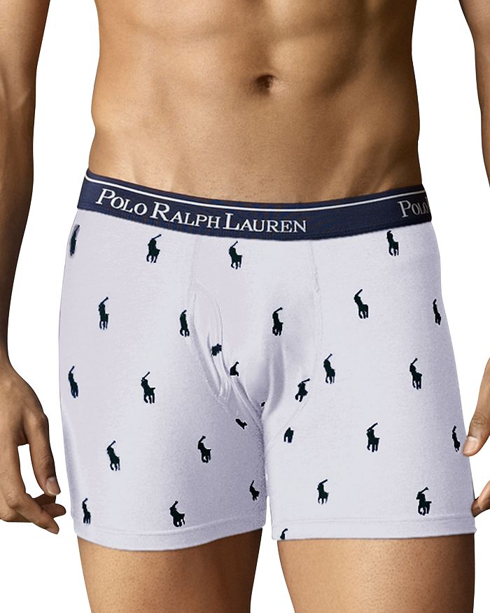 Shop Polo Ralph Lauren Boxer Briefs, Pack Of 3 In Red/white/blue