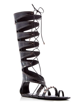 Ivy Kirzhner Sorcerer Stud Gladiator Lace Up Flat Sandals | Bloomingdale's