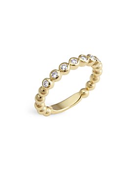 LAGOS - 18K Gold Beaded and Diamond Ring