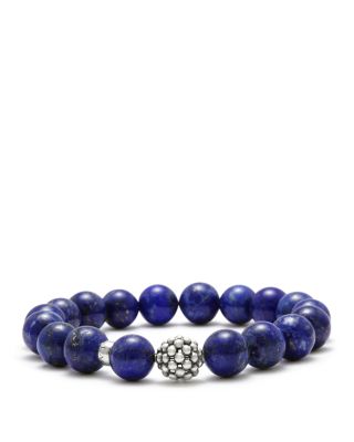 Caviar Ball Beaded Gemstone Bracelets, 10mm