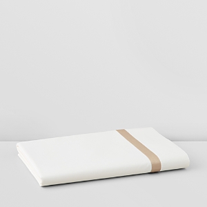 Matouk Lowell Flat Sheet, Full/queen In Ivory/champagne