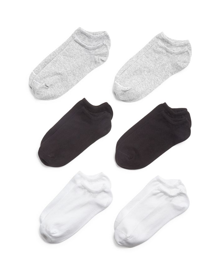 Shop Hue Liner Socks, Set Of 6 In Black/white/gray
