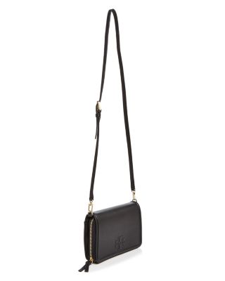 半額セール TORY BURCH★THEA FLAT WALLET CROSSBODY 75029 Tory Burch Women's Thea Flat Wallet Pebbled Leather
