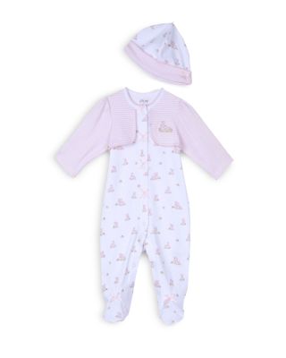 Little Me - Girls' Baby Bunnies Footie & Hat Set - Baby