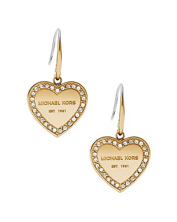 Michael Kors Heritage Heart Drop Earrings | Bloomingdale's