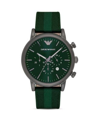 armani green strap watch