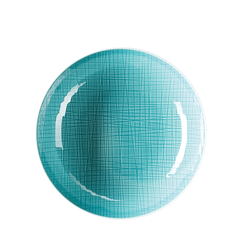 Rosenthal Mesh Soup Plate In Aqua