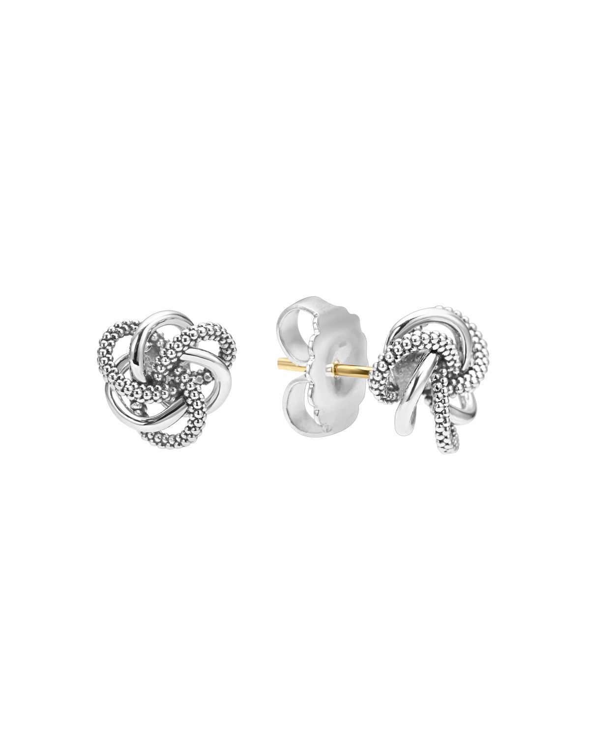 Sterling Silver Love Knot Stud Earrings