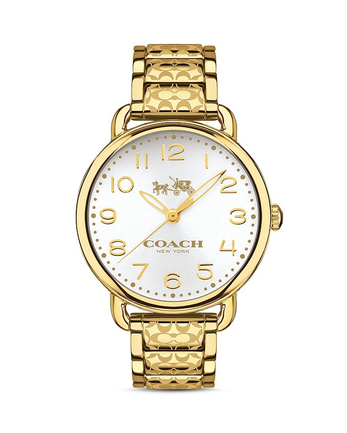 Coach delancey watch gold sales