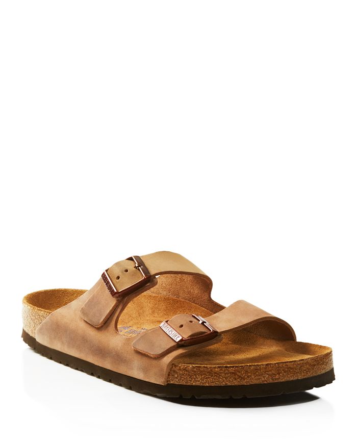 Birkenstock Men's Arizona Slide Sandals In Soft Brown