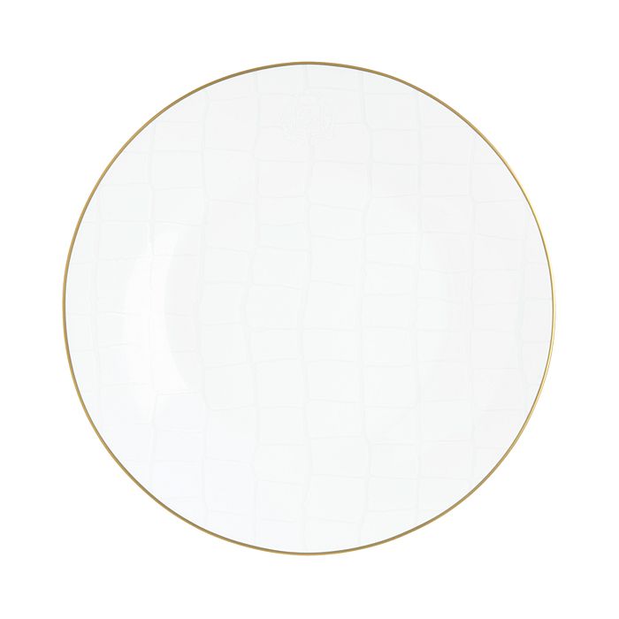 Prouna Alligator Dinner Plate In White