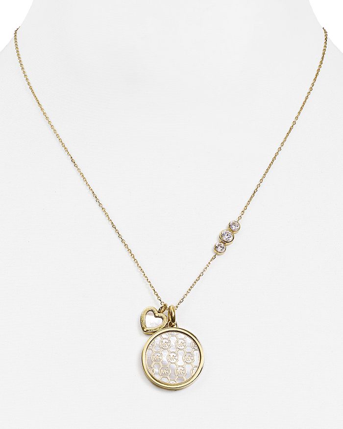 Michael kors charm necklace cheap