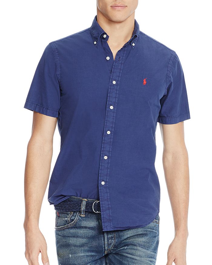 Polo Ralph Lauren Cotton Silk Regular Fit Button-Down Shirt - 100% ...